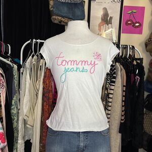 Tommy Hilfiger Women's White Baby Tee